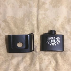 Vintage Lucky 13 Belt Buckle with Flask
